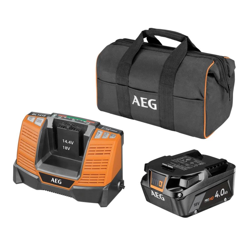 BATTERIE 18V 4.0 AH PRO LITHIUM ET CHARGEUR-Aeg