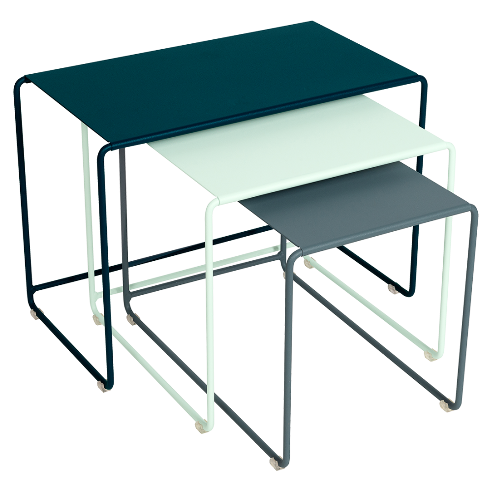TRILOGIE DE TABLES GIGOGNES OULALA FONCEES-Fermob